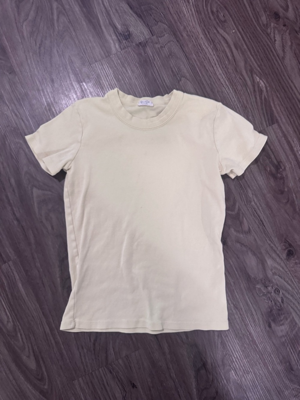 Brandy Melville Pale Yellow Short Sleeve Tee